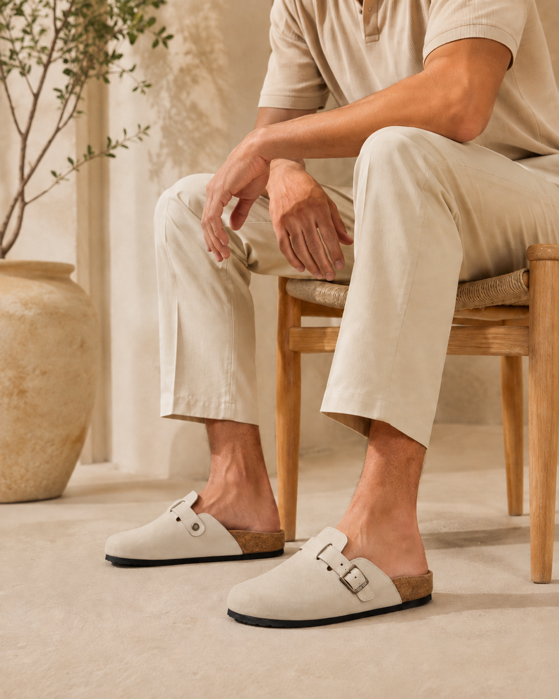 Clogs Men Ivory
