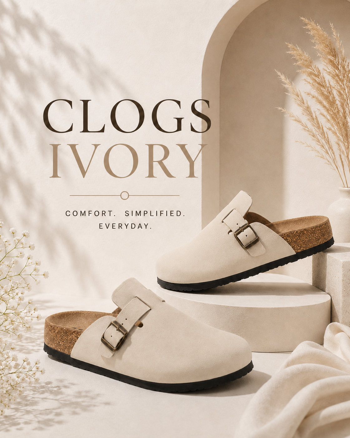 Clogs Men Ivory