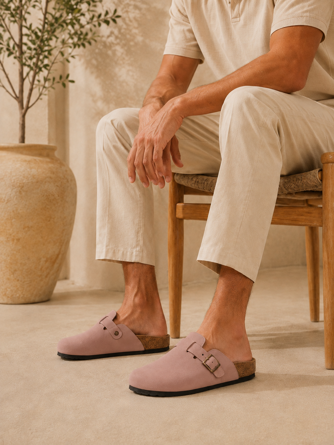 Men Clogs Pink